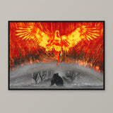 Rise framed print; illustrative mockup with corrected artwork edges.