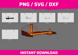 San Francisco Golden Gate Bridge instant download PNG SVG DXF