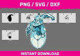 Silver Surfer instant download PNG SVG DXF