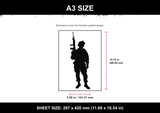 Soldier Silhouette A3