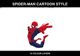 Spider-Man Cartoon Style 2 — 10 colour layers