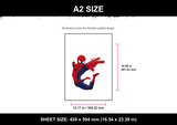 Spider-Man Cartoon Style A2 — 10 colour layers