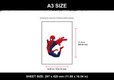 Spider-Man Cartoon Style A3 — 10 colour layers