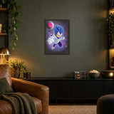 Summoned framed print in a room; illustrative mockup with corrected artwork edges.