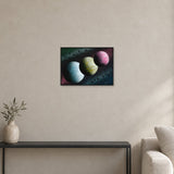 The Pan Planets — A3 framed print in a room.