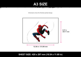 Tom Holland Spider-Man A3 — 10 colour layers plus overlayer