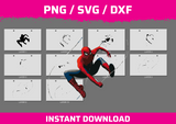 Tom Holland Spider-Man download files — 10 colour layers plus overlayer