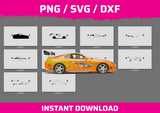 Toyota Supra instant download PNG SVG DXF