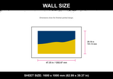 Ukraine Waving Flag Wall Size