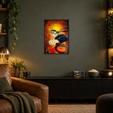 Uzumaki’s Flame framed print in a room; illustrative mockup with corrected artwork edges.