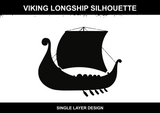 Viking Longship Silhouette 2