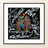 Wing It — 50 × 50 cm framed print mockup.