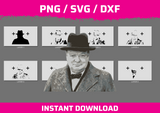 Winston Churchill instant download PNG SVG DXF