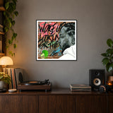 Woke Up Lookin… - Kendrick Lamar Tribute — 50 × 50 cm framed print in a room.