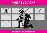 WW1 Soldier Remembrance instant download PNG SVG DXF