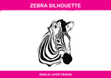 Zebra Silhouette colour artwork