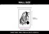Zebra Silhouette Wall Size