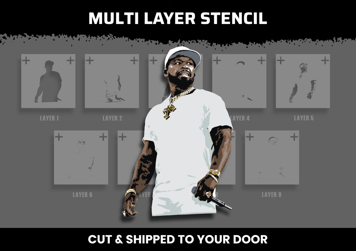 50 Cent Multi Layer Stencil