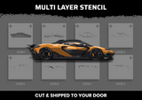 McLaren Car Multi Layer Stencil