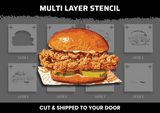 Popeyes Sandwich Multi Layer Stencil