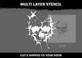 Skull 2 Multi Layer Stencil