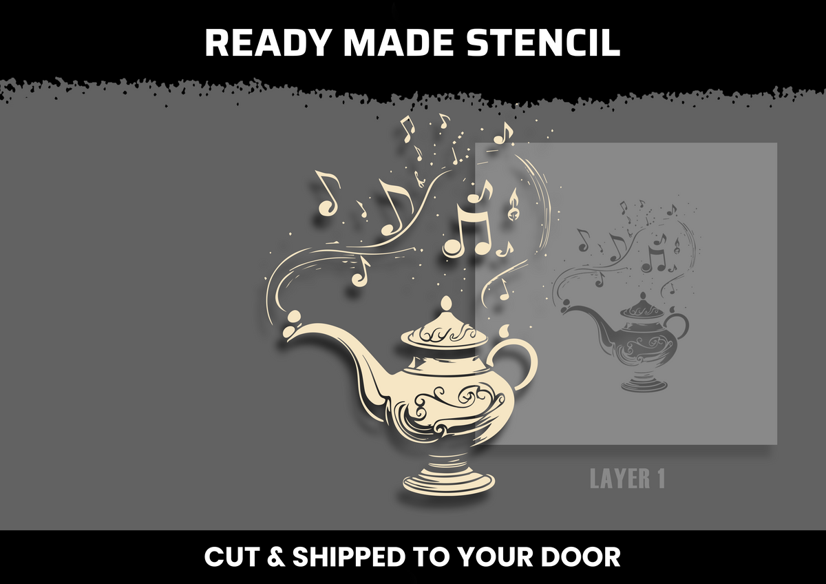 Musical Lamp Multi Layer Stencil