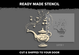 Musical Lamp Multi Layer Stencil