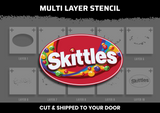 Skittles Logo Multi Layer Stencil