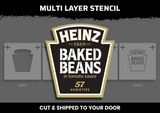 Heinz Beans Logo Multi Layer Stencil