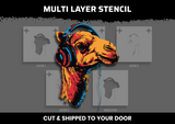 DJ Camel Multi Layer Stencil
