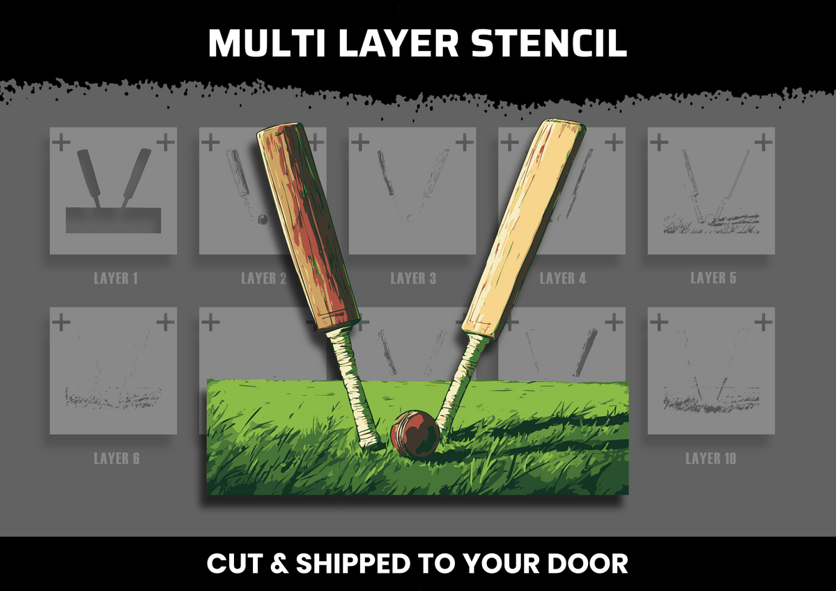 Cricket Bats Multi Layer Stencil