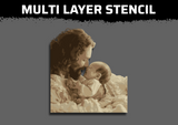 Jesus and Baby Multi Layer Stencil