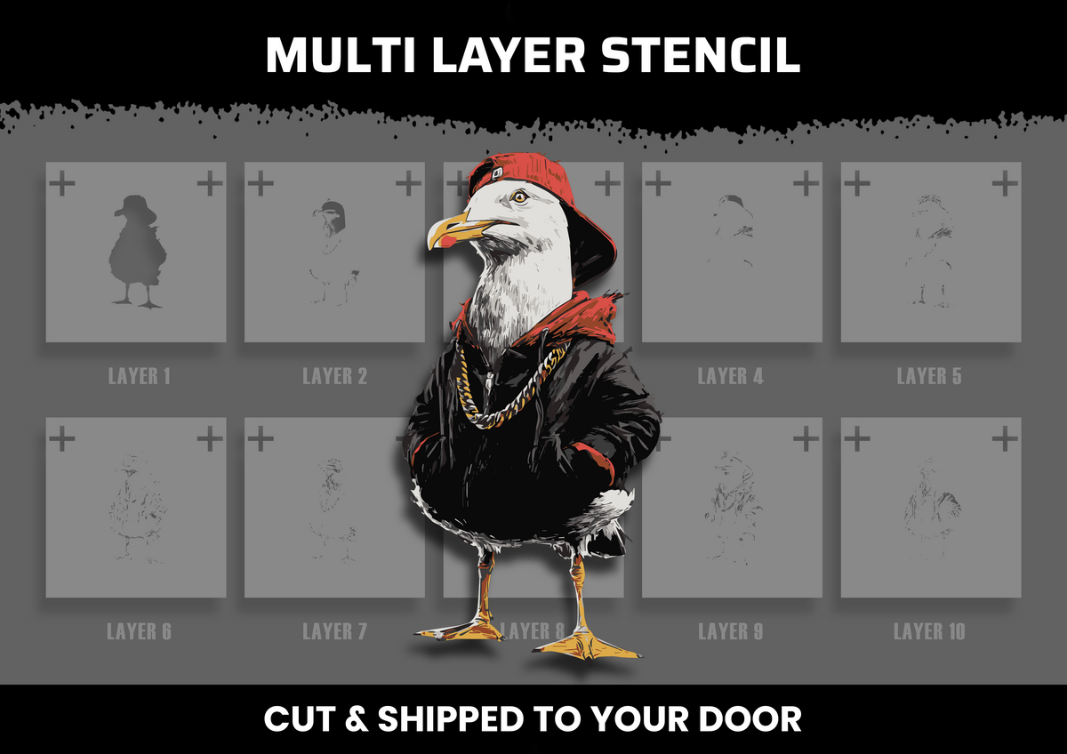 Southend Seagull Multi Layer Stencil