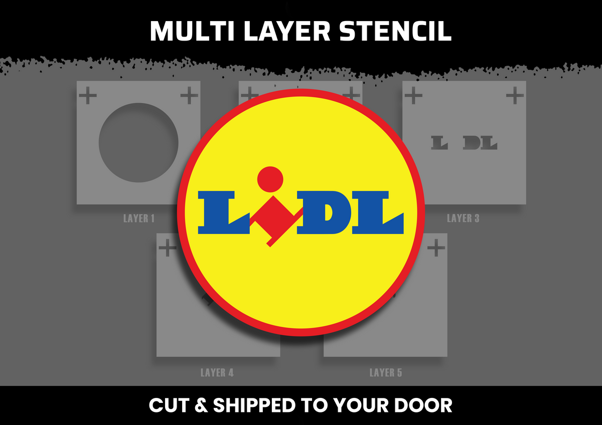 LIDL Logo Multi Layer Stencil