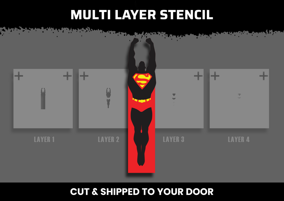 Superman Multi Layer Stencil