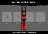 Superman Multi Layer Stencil