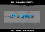 Only Fans Logo Multi Layer Stencil
