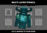 Minecraft Warden  Multi Layer Stencil