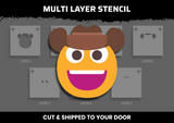 Cowboy Hat Emoji Multi Layer Stencil