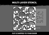 Skull 3 Multi Layer Stencil