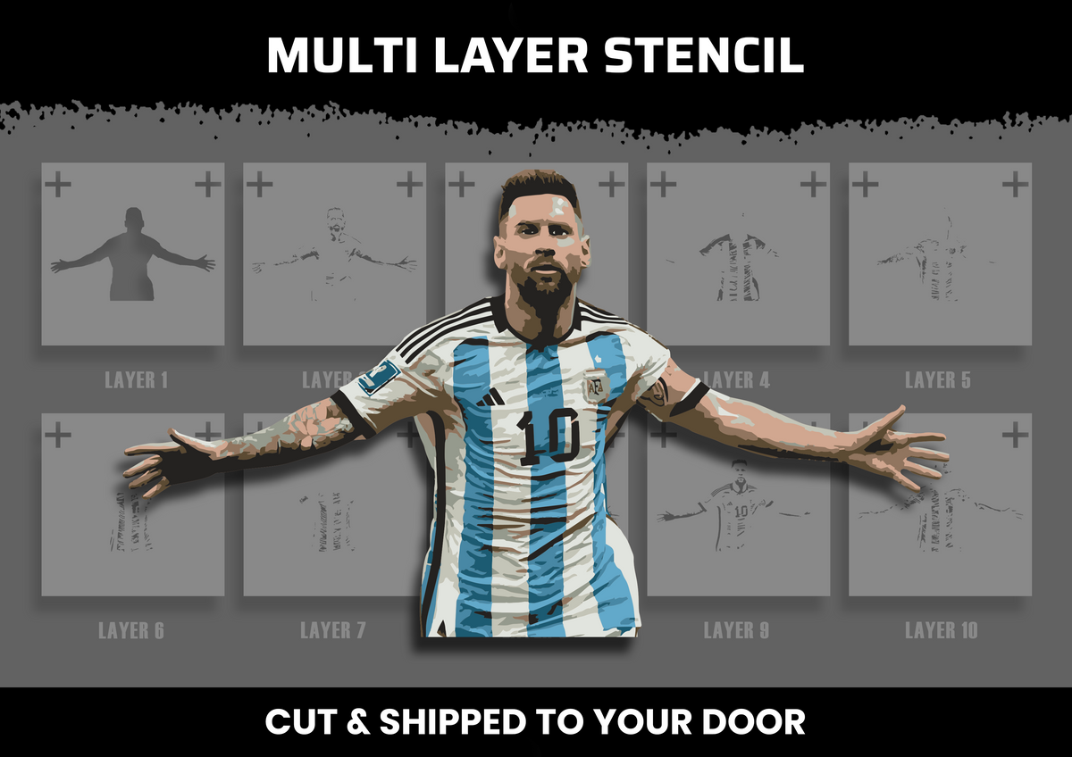 Messi Multi Layer Stencil