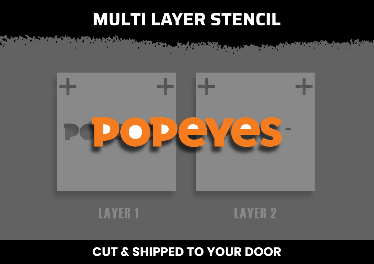 Popeyes Logo Multi Layer Stencil