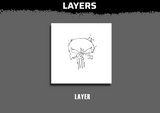 Skull 1 Multi Layer Stencil