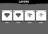 Superman Logo Stencil Files - Digital Download
