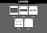 Parental Advisory Multi Layer Stencil