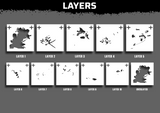 Demon Slayer Abstract Stencil Files - Digital Download