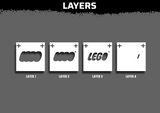 Lego Logo Multi Layer Stencil