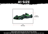 Formula E Car Multi Layer Stencil