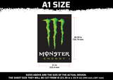 Monster Energy Logo Multi Layer Stencil