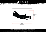 Plane Aircraft Silhouette Multi Layer Stencil